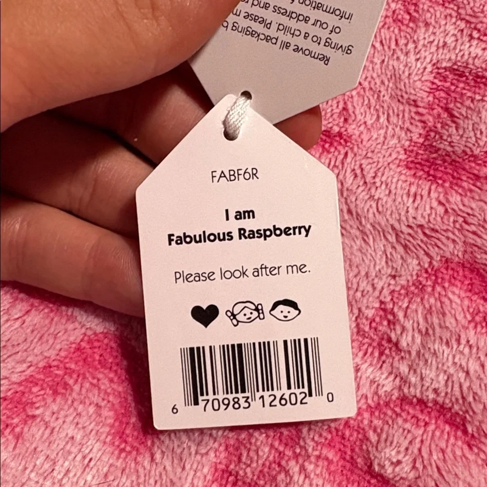 Retired Jellycat Raspberry *SMALL HOLE* - Picture 2 of 5